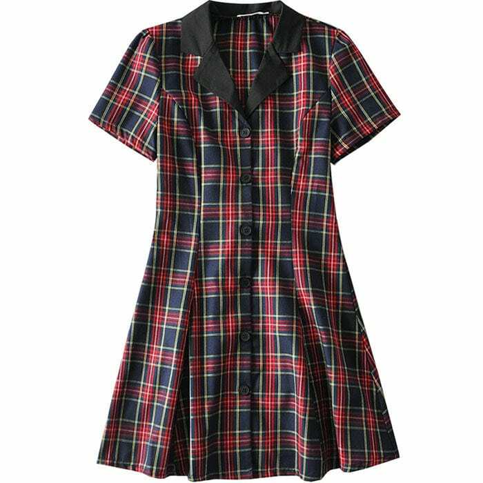 Y2K Fashion Plaid Dress: Embrace 2000s Style with Trendy Aesthetic