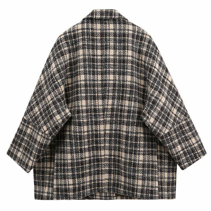 Y2K Fashion Plaid Jacket - Vintage 2000s Style Outerwear for Trendsetters