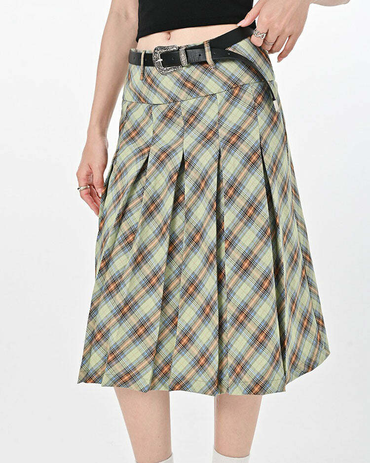 Y2K Fashion Plaid Kilt Skirt - Trendy 2000s Style for Modern Outfits