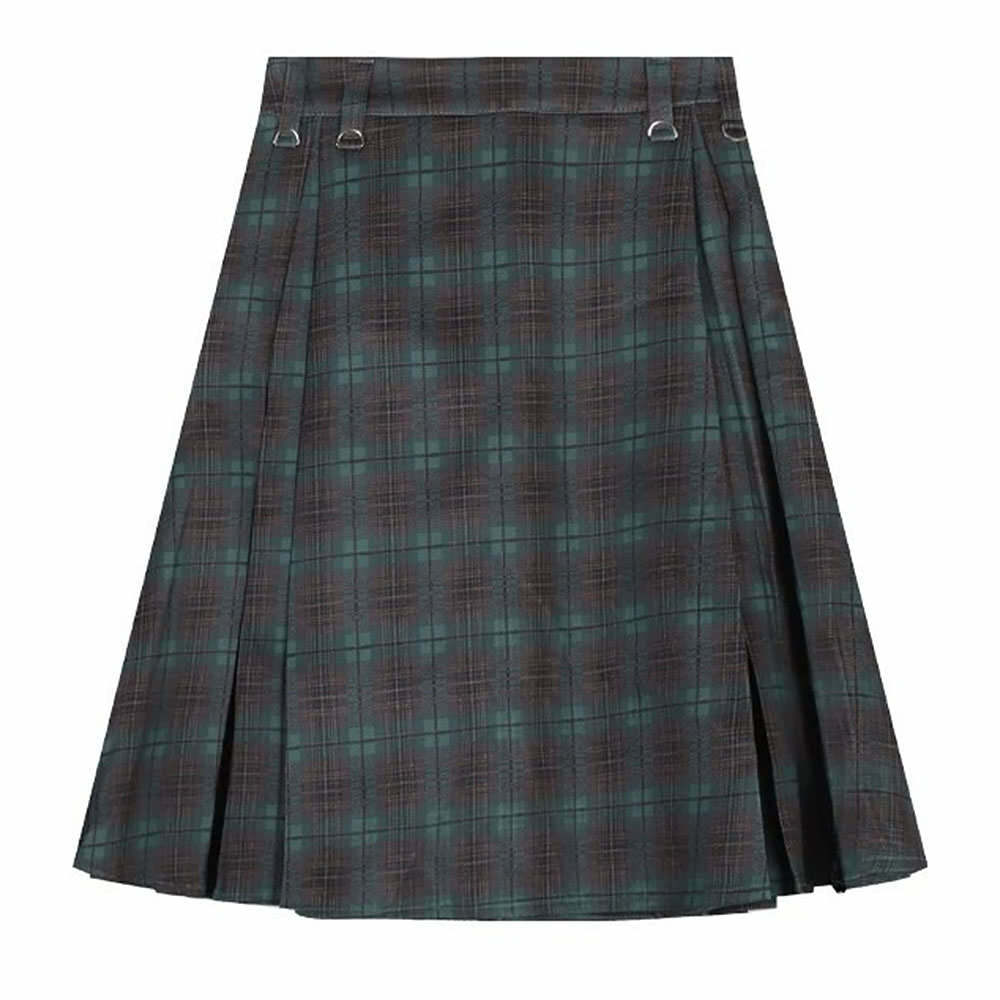 Y2K Fashion Preppy Checkered Kilt Skirt - 2000s Style Outfit