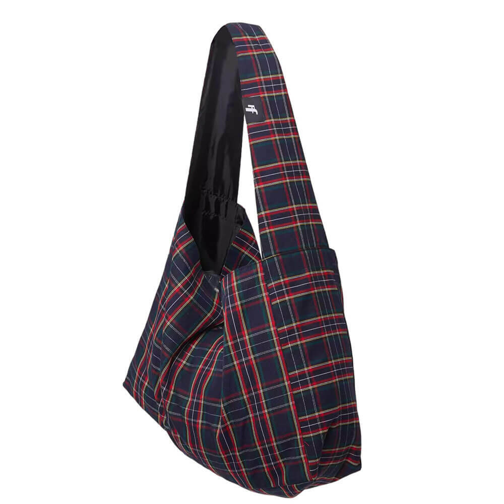 Y2K Fashion Preppy Plaid Tote Bag - 2000s Style Essential Accessory