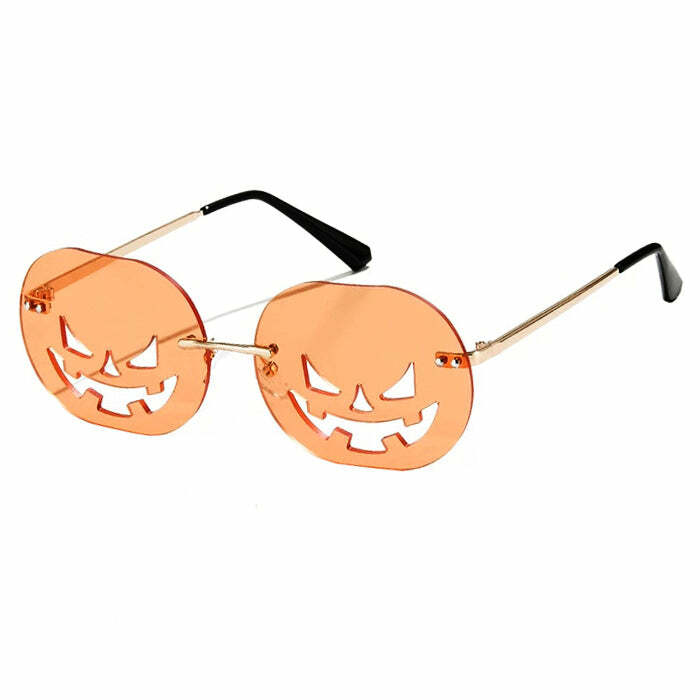 Y2K Fashion Pumpkin Sunglasses: Trendy 2000s Style Accessories