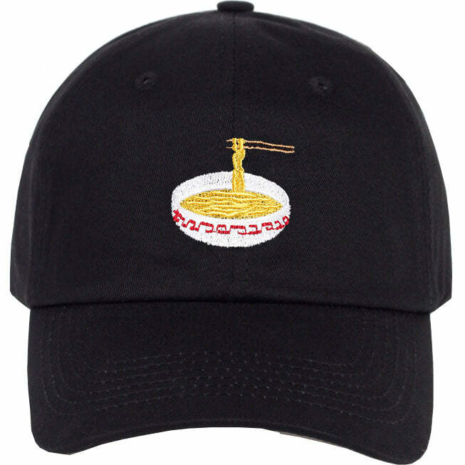 Y2K Fashion Ramen Dad Hat - Trendy 2000s Style Accessory