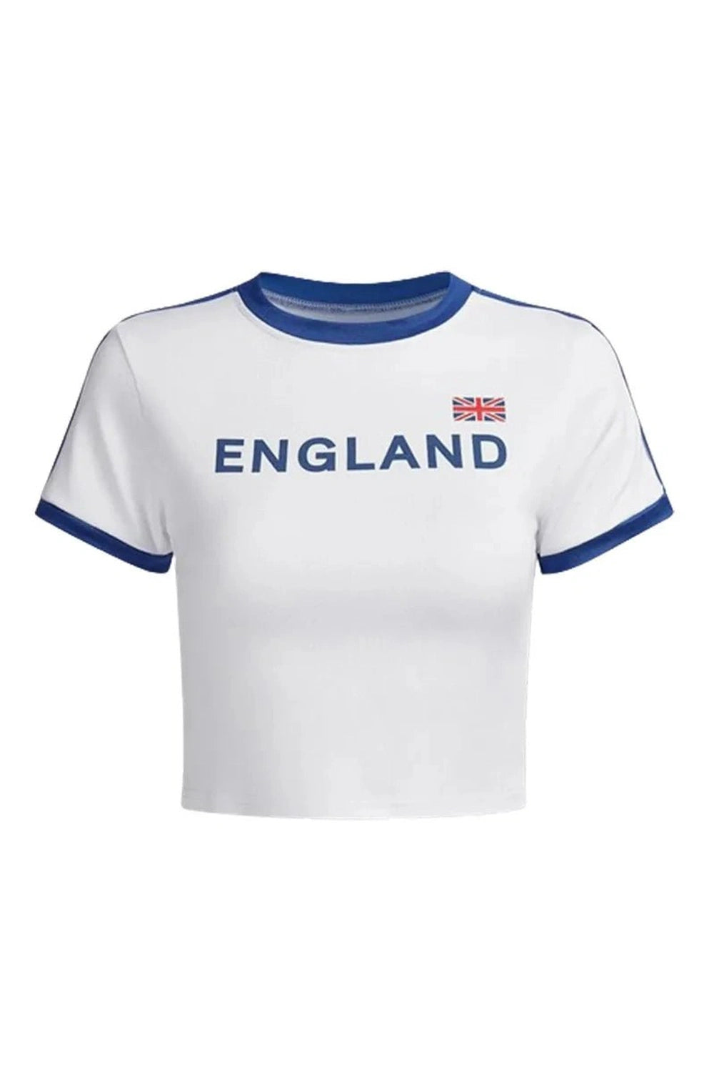 Y2K Fashion Retro England Ringer Top - 2000s Style Aesthetic Tee