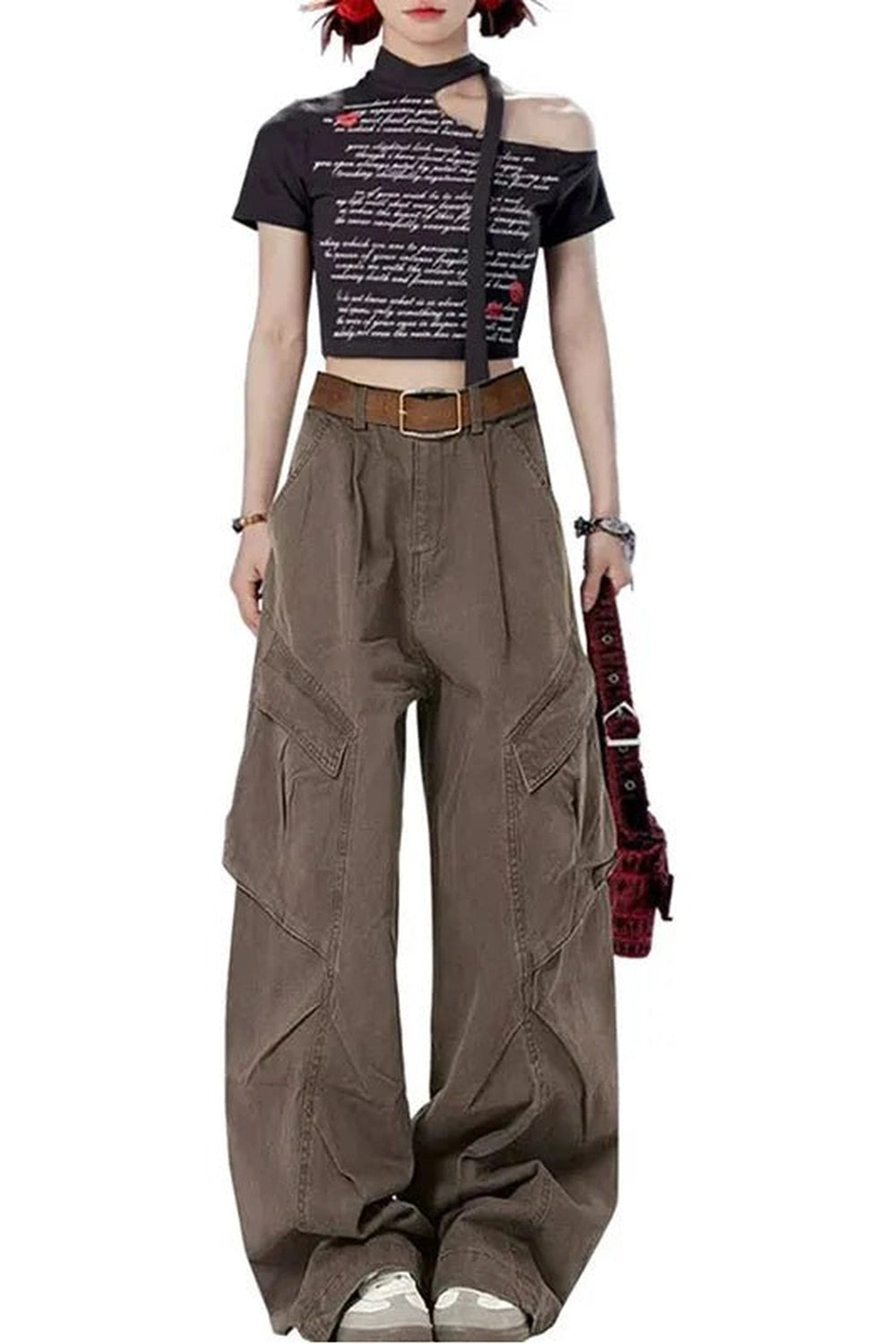 Y2K Fashion Retro Utility Cargo Pants - Trendy 2000s Style for Women