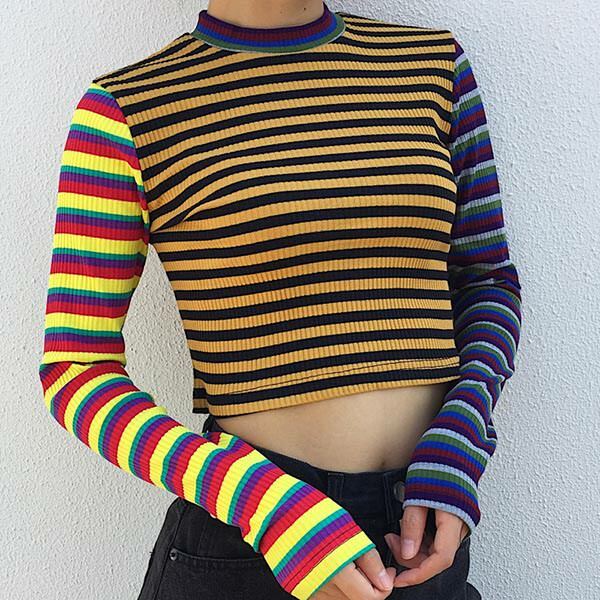 Y2K Fashion Ribbed Crop Knit Top - Trendy 2000s Style Essential