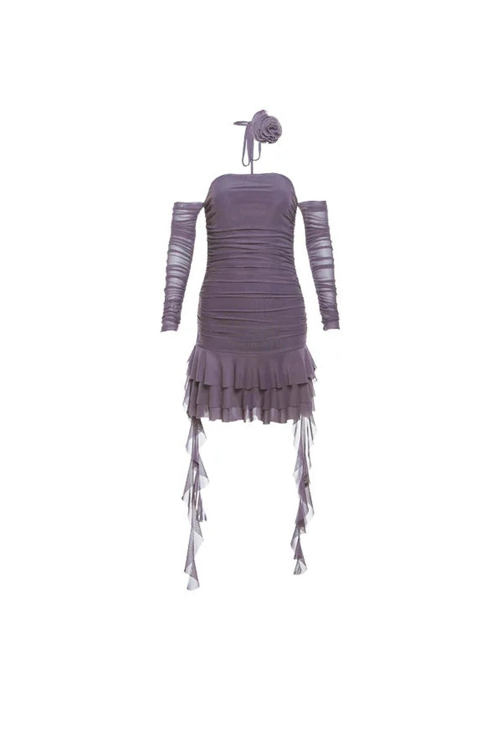 Y2K Fashion Ruched Off-Shoulder Fairy Dress - 2000s Style Aesthetic