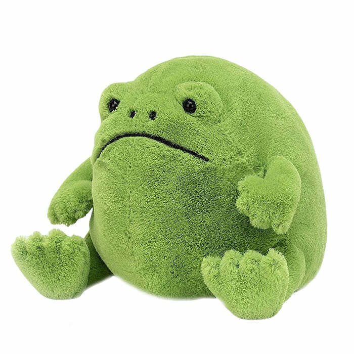 Y2K Fashion Sad Frog Toy - Cute Goblincore Aesthetic Collectible