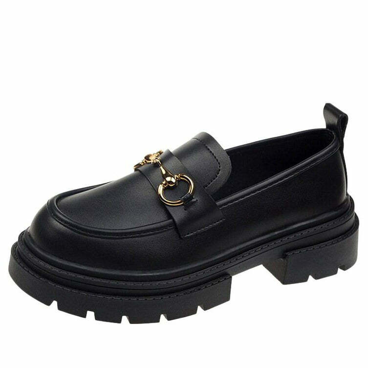 Y2K Fashion School Spirit Loafers: Trendy 2000s Style Footwear