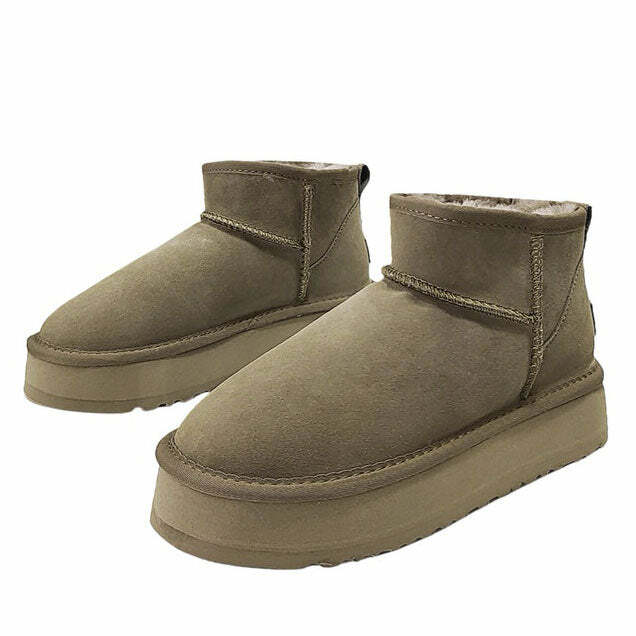 Y2K Fashion Sheepskin Boots: Trendy 2000s Style for Ultimate Comfort