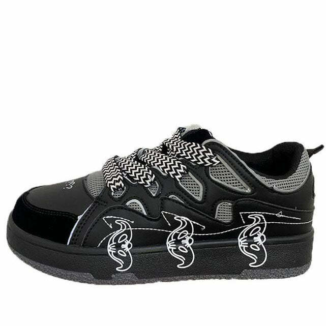 Y2K Fashion Skate Park Aesthetic Sneakers for Trendy Outfits