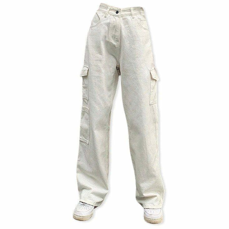 Y2K Fashion Skater Cargo Jeans - Trendy 2000s Style for Ultimate Aesthetic