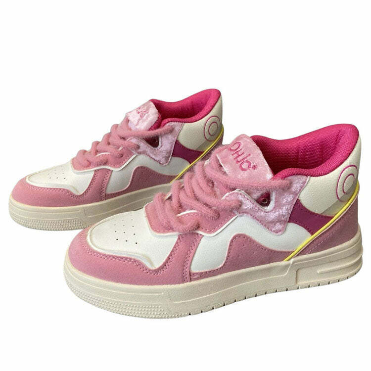 Y2K Fashion Skater Girl Sneakers - 2000s Aesthetic Style Shoes