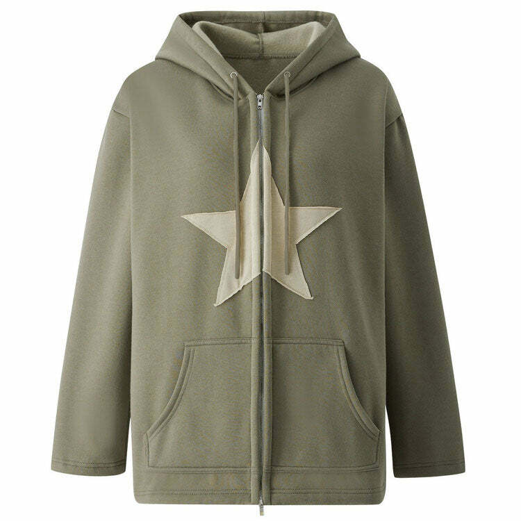 Y2K Fashion Skater Girl Star Hoodie - Trendy 2000s Style for Women