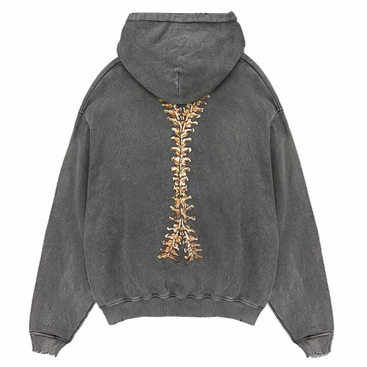 Y2K Fashion Skeleton Zip Up Hoodie - Trendy 2000s Style for Women