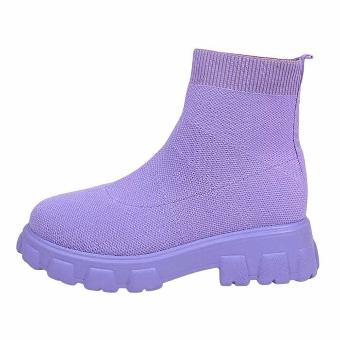 Y2K Fashion Soft Girl Ankle Boots - Trendy 2000s Style Footwear