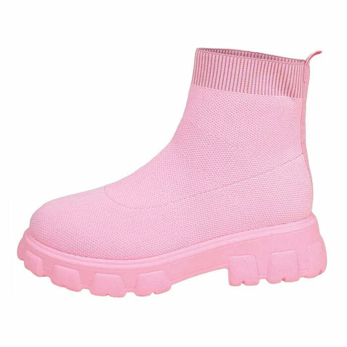 Y2K Fashion Soft Girl Ankle Boots - Trendy 2000s Style Footwear