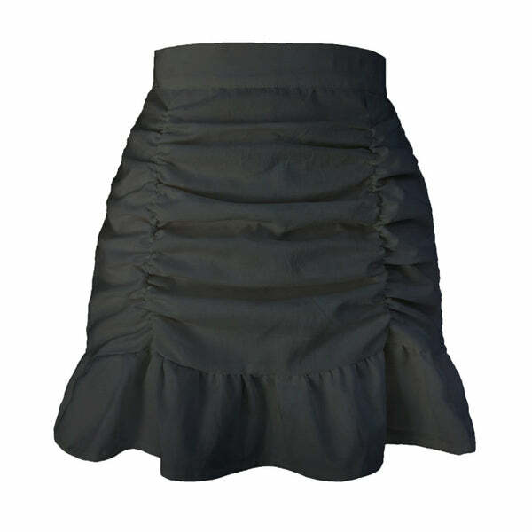 Y2K Fashion Soft Girl Ruffle Mini Skirt - Trendy 2000s Style Outfit