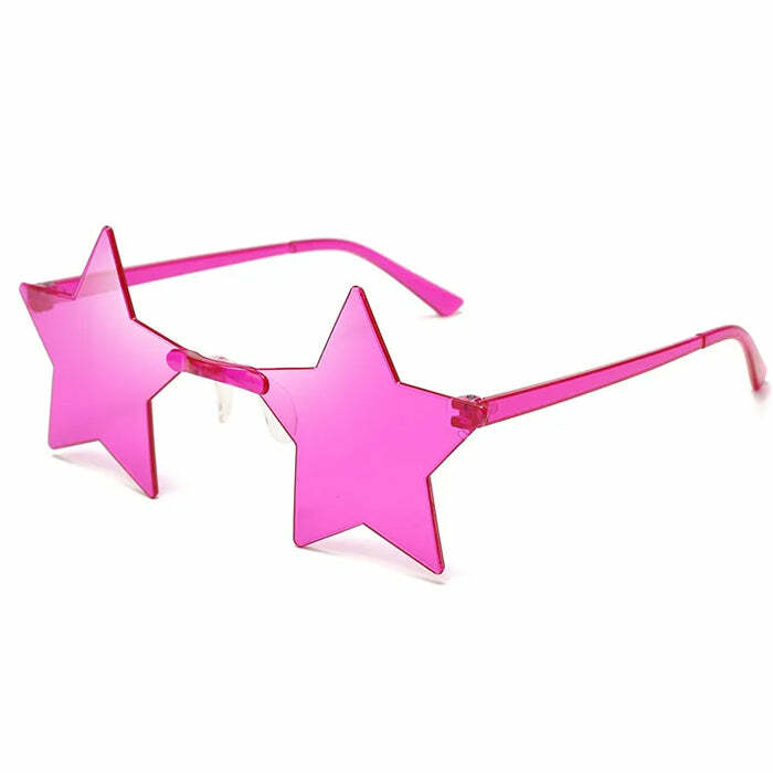 Y2K Fashion Star Girl Aesthetic Sunglasses - Retro 2000s Style Accessory