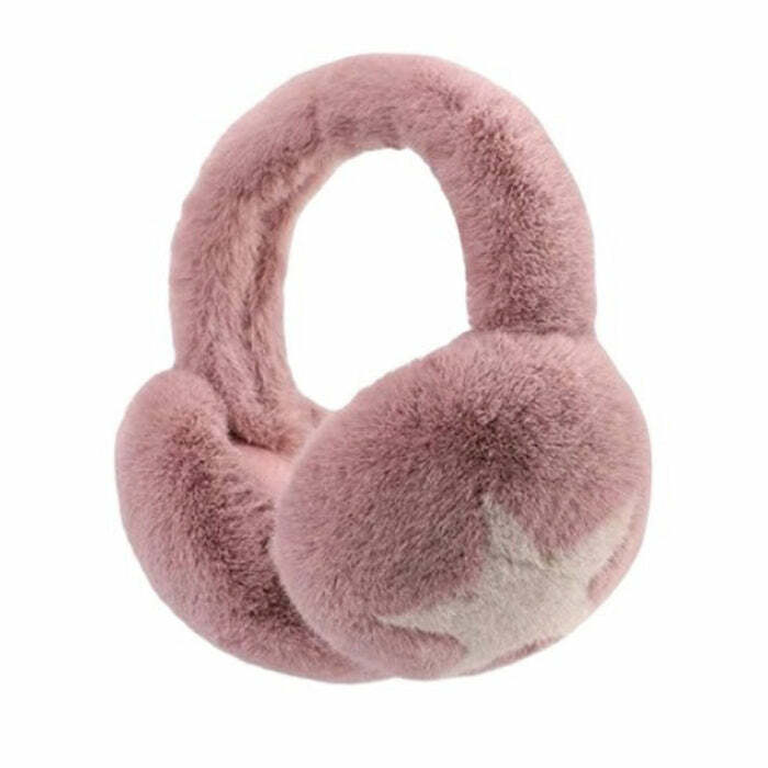 Y2K Fashion Star Girl Fluffy Earmuffs - Trendy 2000s Style Accessory