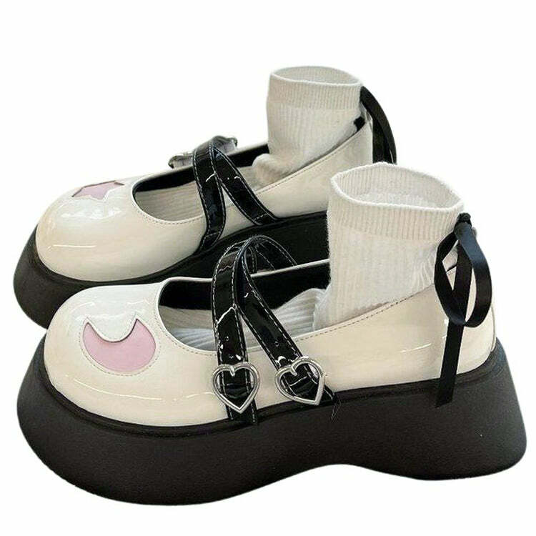 Y2K Fashion Star & Moon Platform Sandals - 2000s Style Footwear