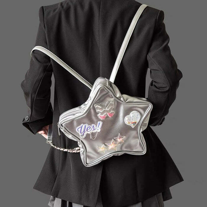 Y2K Fashion Star-Shaped Backpack: Trendy 2000s Style Accessory