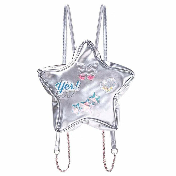 Y2K Fashion Star-Shaped Backpack: Trendy 2000s Style Accessory