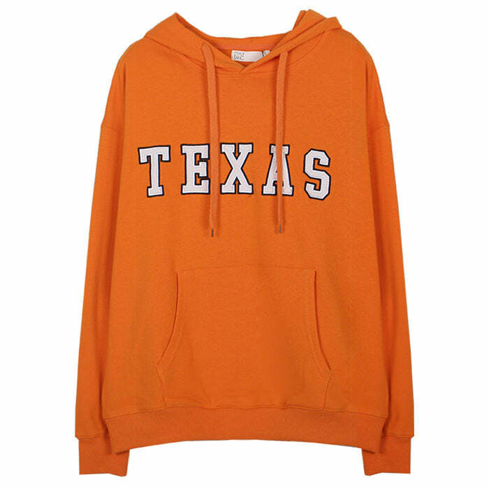 Y2K Fashion Texas Embroidery Aesthetic Hoodie - Trendy 2000s Style