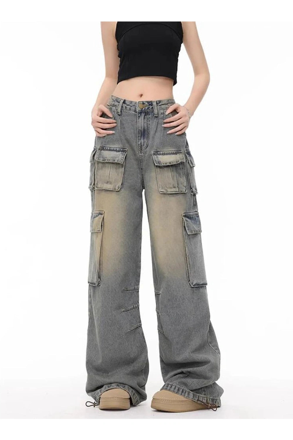 Y2K Fashion Urban Explorer Cargo Jeans - Trendy 2000s Style Pants