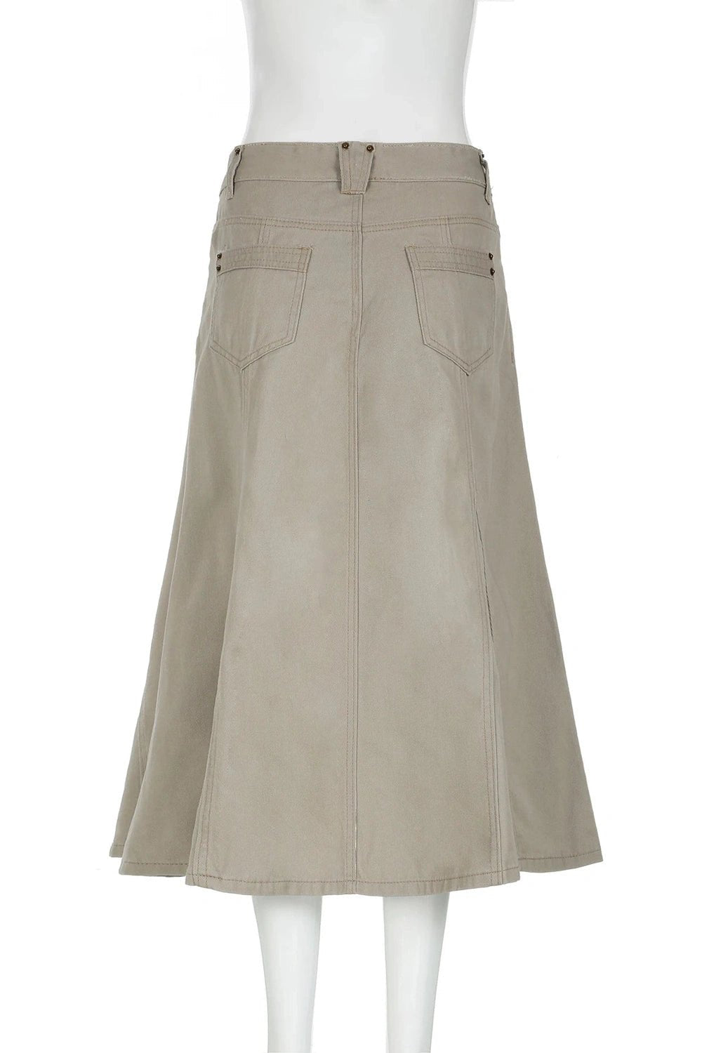 Y2K Fashion Utility Cargo Maxi Skirt - Trendy 2000s Style Essential