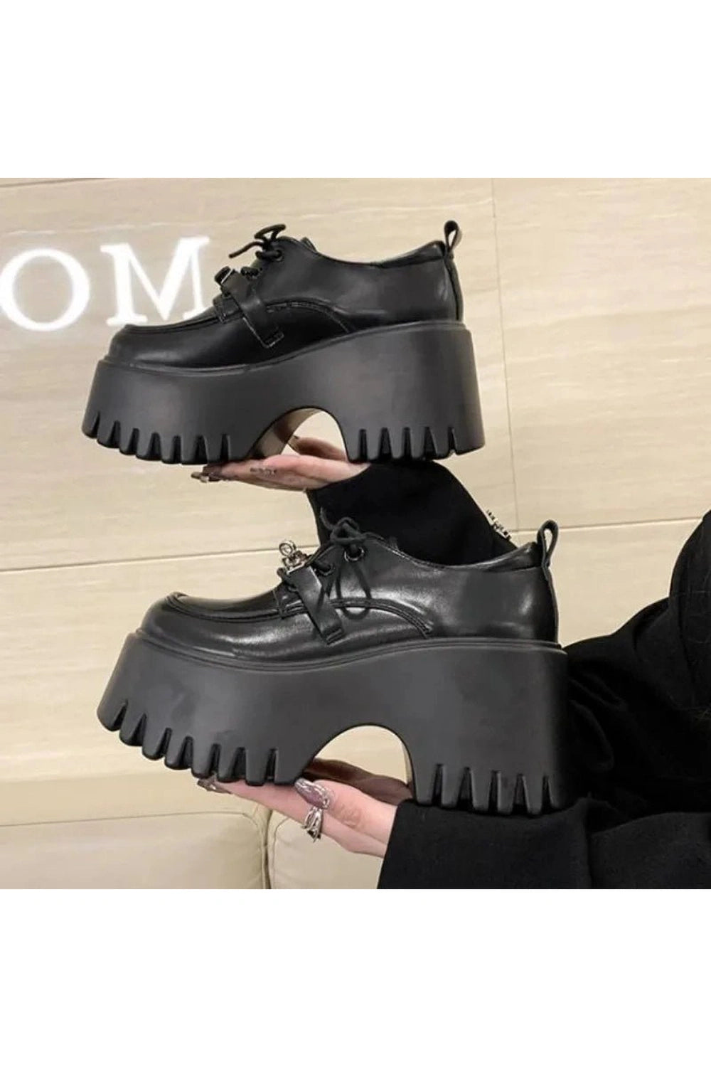 Y2K Fashion Void Walker Platform Loafers - 2000s Style Aesthetic Shoes