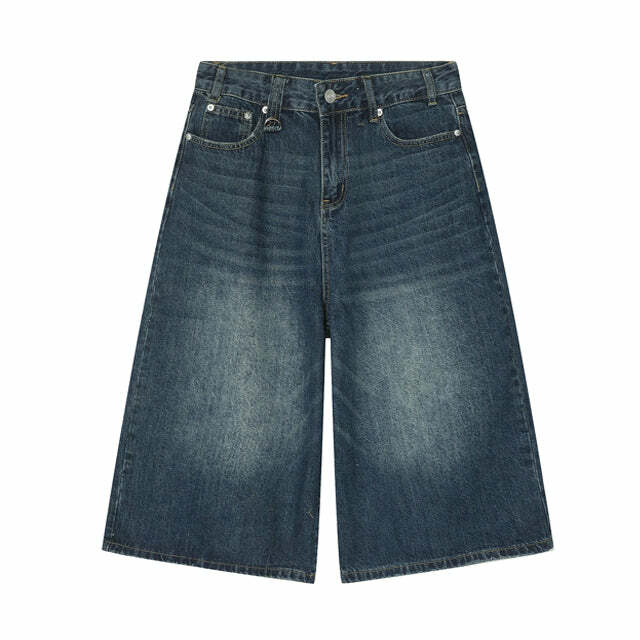 Y2K Fashion Wash Me Out Baggy Denim Shorts - Retro 2000s Style