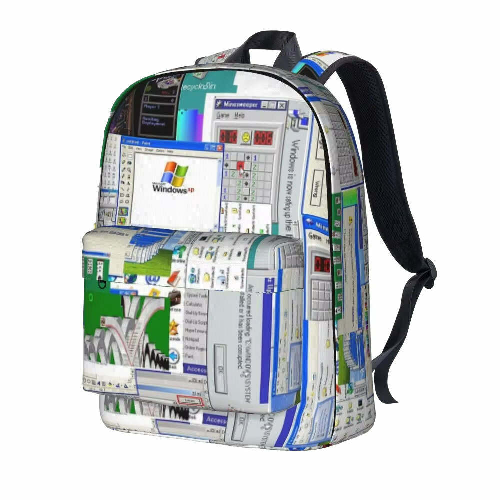 Y2K Fashion Windows XP Aesthetic Backpack - Retro 2000s Style Bag