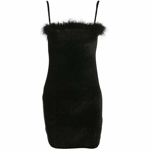 Y2K Furry Dress: Trendy 2000s Style for a Chic Y2K Aesthetic