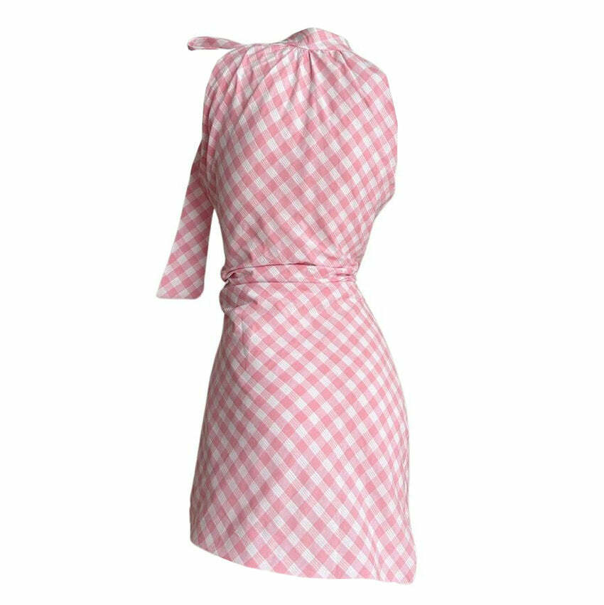 Y2K Gingham Picnic Dress - Trendy 2000s Style for Effortless Aesthetic