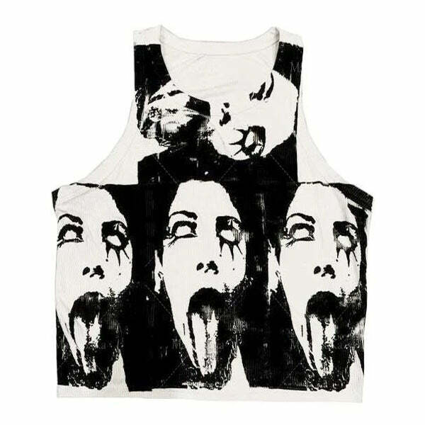 Y2K Grunge Aesthetic Tank Top - Retro 2000s Fashion Essential