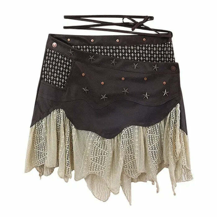 Y2K Grunge Fairy Mini Skirt - Trendy 2000s Style for Unique Outfits