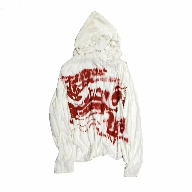 Y2K Grunge Graffiti Hoodie - Retro 2000s Style Streetwear Essential