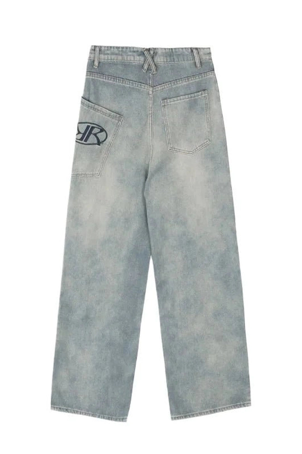 Y2K Loose Fit Logo Jeans - Trendy 2000s Style for Effortless Aesthetic