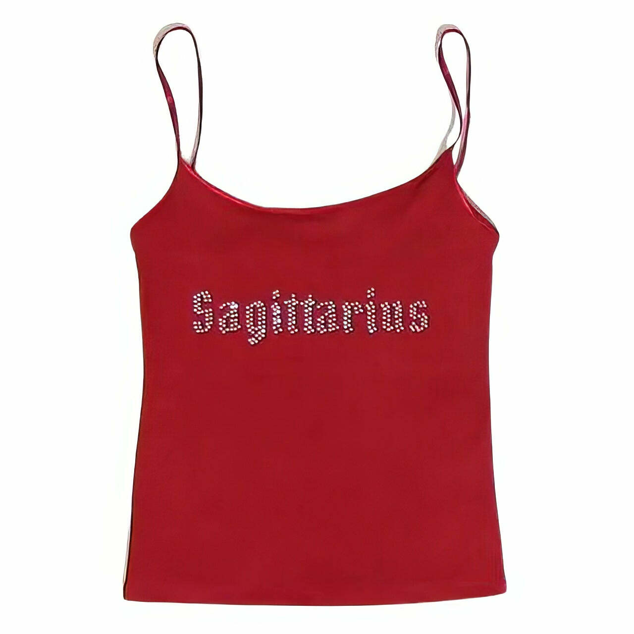 Y2K Rhinestone Top - Trendy Sagittarius Zodiac Sign Aesthetic