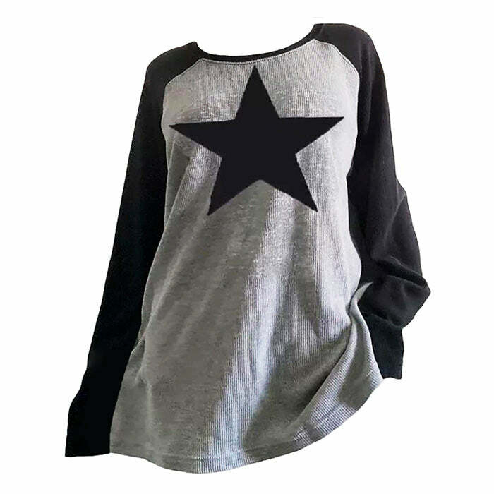 Y2K Skater Girl Star Top - Trendy 2000s Style Aesthetic Clothing