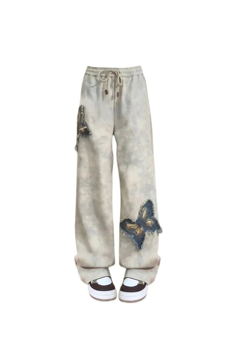 Y2K Vintage Butterfly Patch Joggers - Trendy 2000s Style Pants