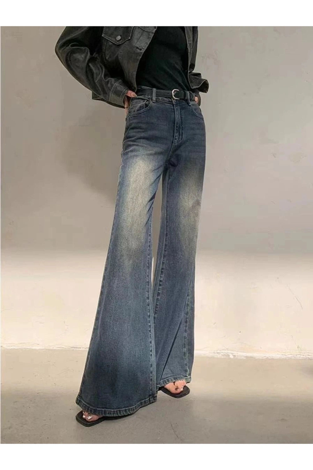 Y2K Vintage Horizon Flare Jeans - Retro 2000s Fashion Statement