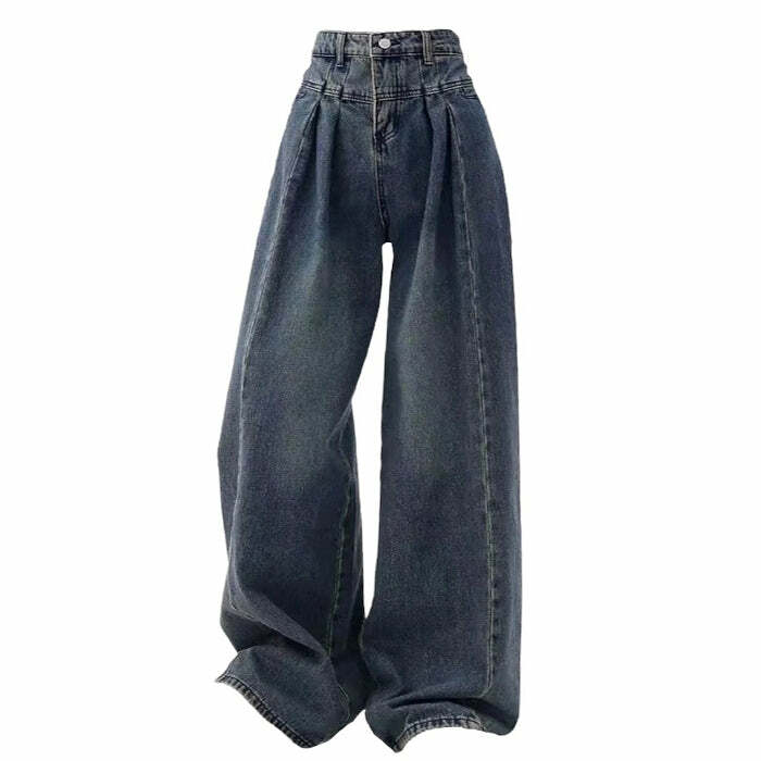 Y2K Vintage Wide Leg Jeans: Embrace 2000s Fashion with Retro Style